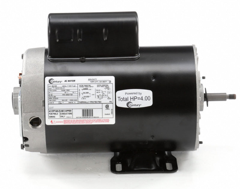 Century 5, 5/8 HP Pool and Spa Pump Motor, Permanent Split Capacitor, 230V, 56Y Frame - B236