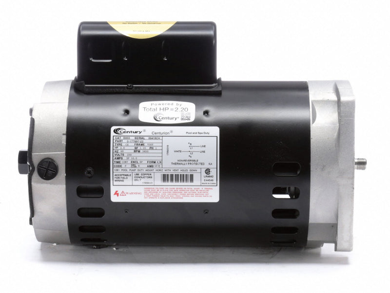 Century 2 HP Pool and Spa Pump Motor, Permanent Split Capacitor, 230V, 56Y Frame - B2855