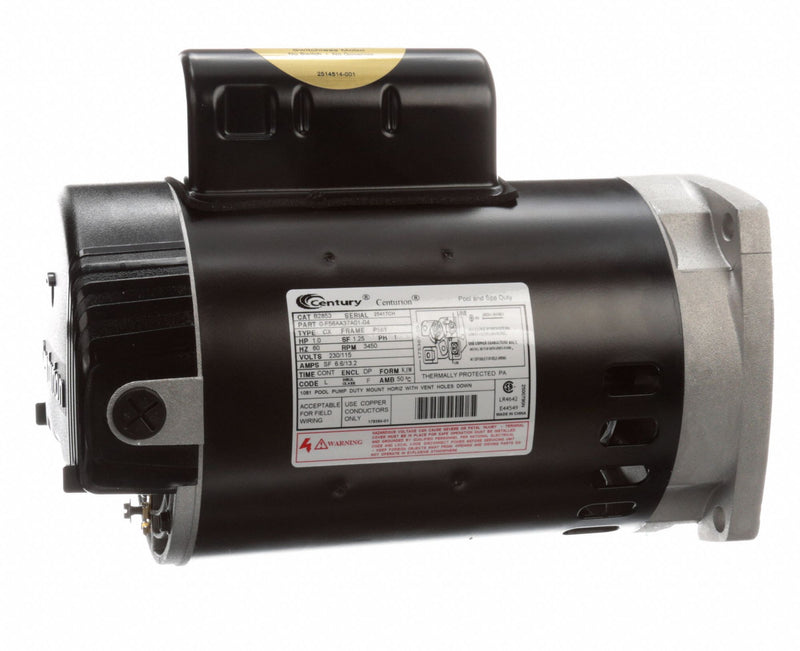 Century 1 HP Pool and Spa Pump Motor, Permanent Split Capacitor, 115/230V, 56Y Frame - F56AB45Z01