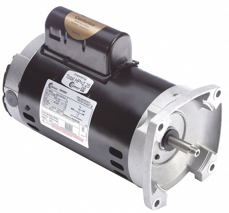 Century 1-1/2 HP Pool and Spa Pump Motor, Permanent Split Capacitor, 230V, 56Y Frame - B2849