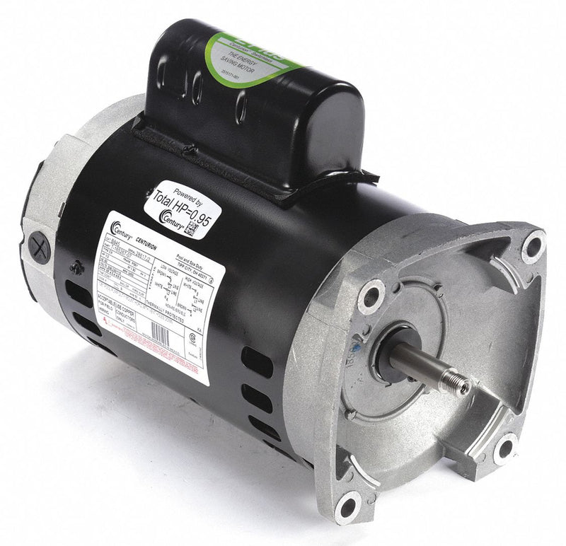 Century 1/2 HP Pool and Spa Pump Motor, Permanent Split Capacitor, 115/208-230V, 56Y Frame - B845