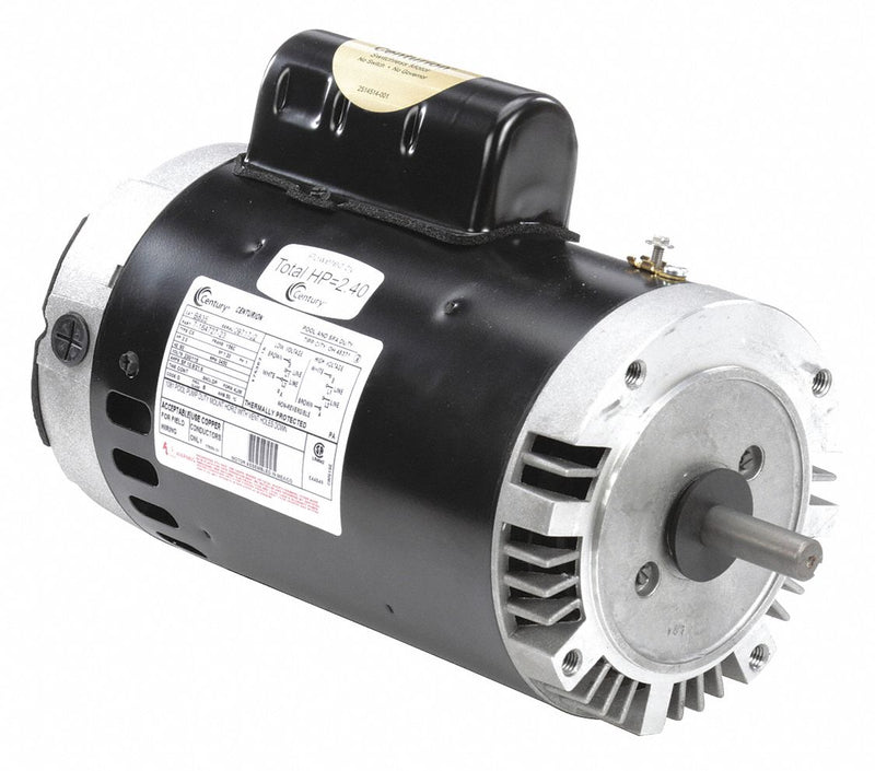 Century 2 HP Pool and Spa Pump Motor, Permanent Split Capacitor, 115/230V, 56C Frame - B835