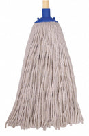 Tough Guy Cotton String Wet Mop Head and Handle, Screw On, Beige, 48 in Handle Length - 16W216