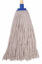 Tough Guy Cotton String Wet Mop Head and Handle, Screw On, Beige, 48 in Handle Length - 16W216