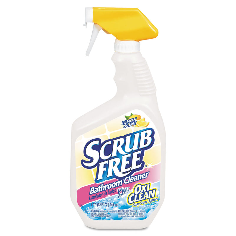 Arm & Hammer Scrub Free Soap Scum Remover, Lemon, 32Oz Spray Bottle, 8/Carton - CDC3320000105