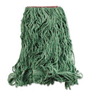 Rubbermaid Super Stitch Blend Mop Heads, Cotton/Synthetic, Green, Large - RCPD213GRE
