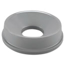 Rubbermaid Untouchable Funnel Top, Round, 16.25" Diameter, Gray - RCP3548GRA