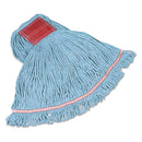 Rubbermaid Swinger Loop Wet Mop Heads, Cotton/Synthetic, Blue, Large - RCPC153BLU