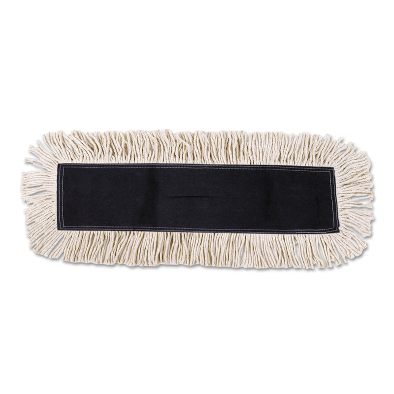 Boardwalk Disposable Dust Mop Head W/Sewn Center Fringe, Cotton/Synthetic, 36W X 5D, White - BWK1636