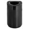 Safco Open Top Round Waste Receptacle, Steel, 30 Gal, Black - SAF9920BL