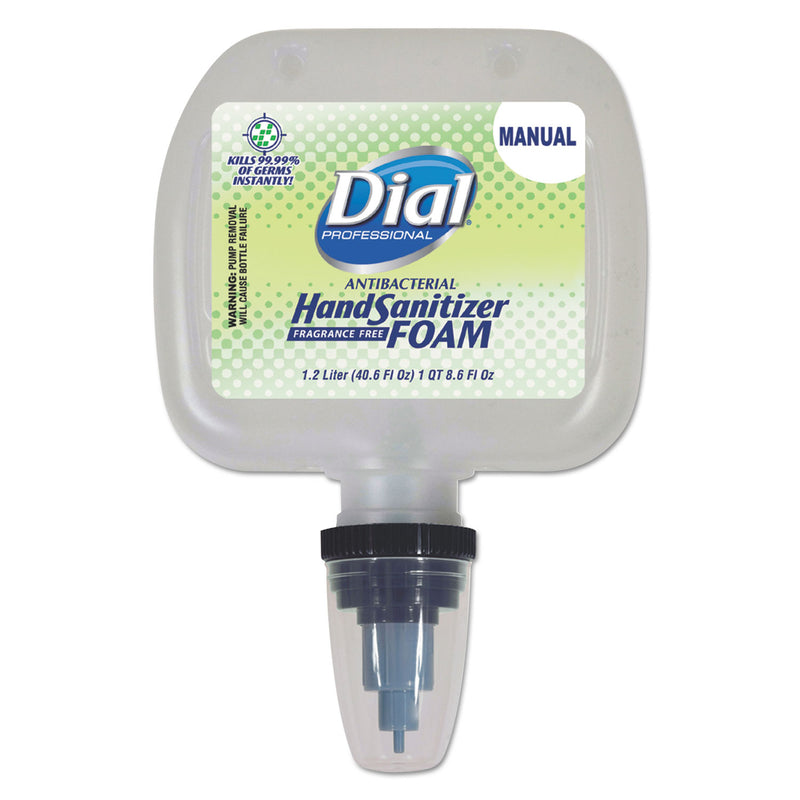 Dial Antibacterial Foaming Hand Sanitizer, 1.2 L Refill, Fragrance-Free - DIA05085