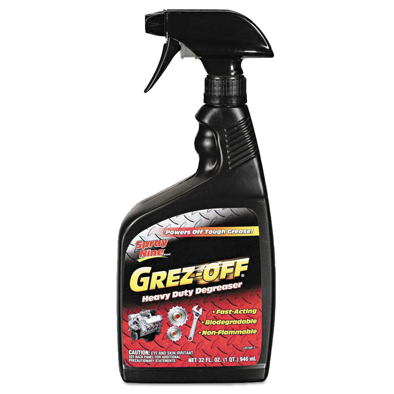 Spray Nine Grez-Off Heavy-Duty Degreaser, 32Oz Spray Bottle, 12/Carton - ITW22732
