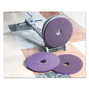 Scotch-Brite Diamond Floor Pads, Burnish/Buff, 20" Diameter, Purple, 5/Carton - MMM08418