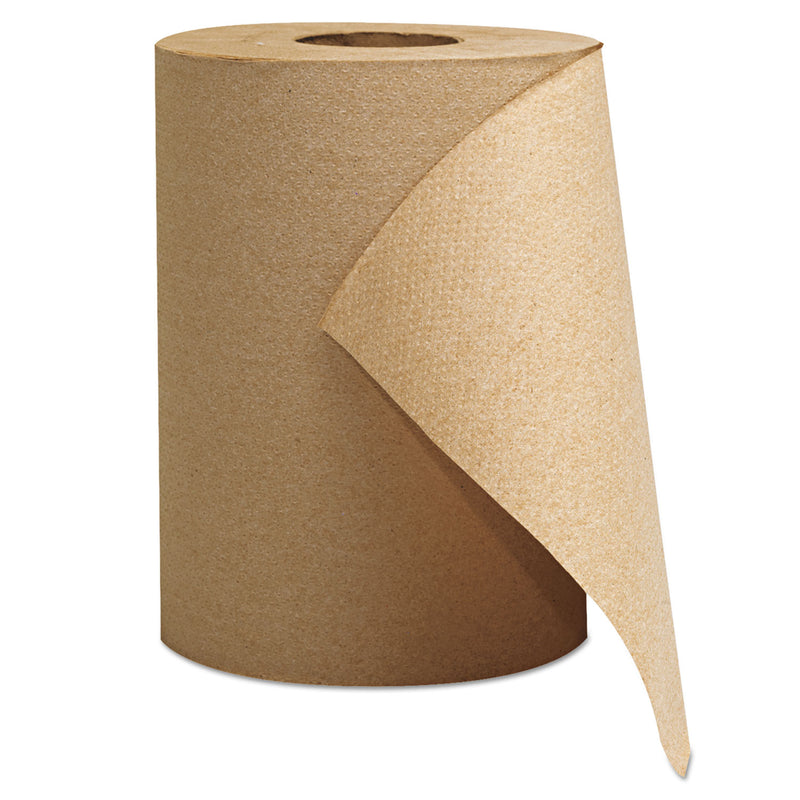 GEN Hardwound Roll Towels, 1-Ply, Brown, 8" X 300 Ft, 12 Rolls/Carton - GEN1804