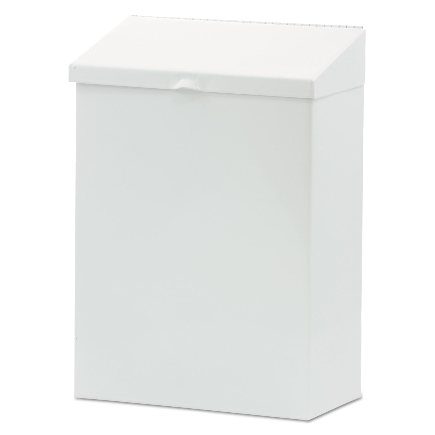 Hospeco Feminine Hygiene Waste Receptacle, Metal, White - HOSND1W