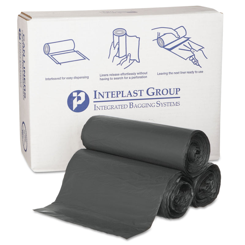 Inteplast High-Density Commercial Can Liners, 55 Gal, 0.87 Mil, 36