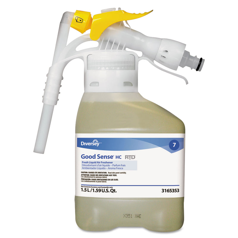 Diversey Good Sense Liquid Odor Counteractant, Fresh, 1.5 L Rtd Bottle, 2/Carton - DVO93165353