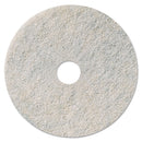 3M Niagara Natural White Burnishing Pad, 27" Diameter, 5/Carton - MMM35085
