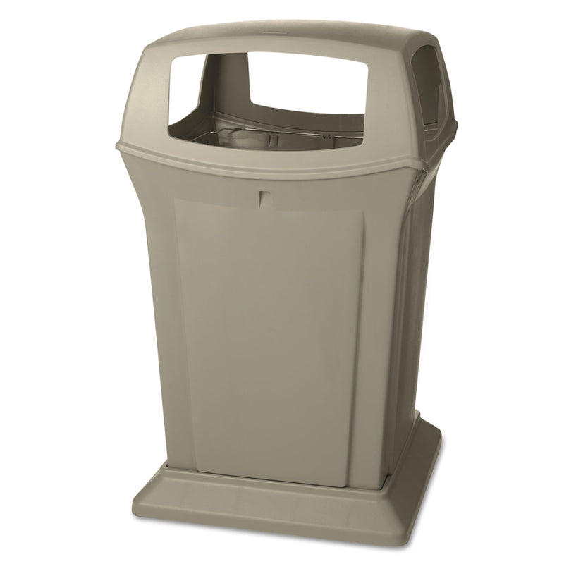 Rubbermaid Ranger Fire-Safe Container, Square, Structural Foam, 45 Gal, Beige - RCP917388BEI