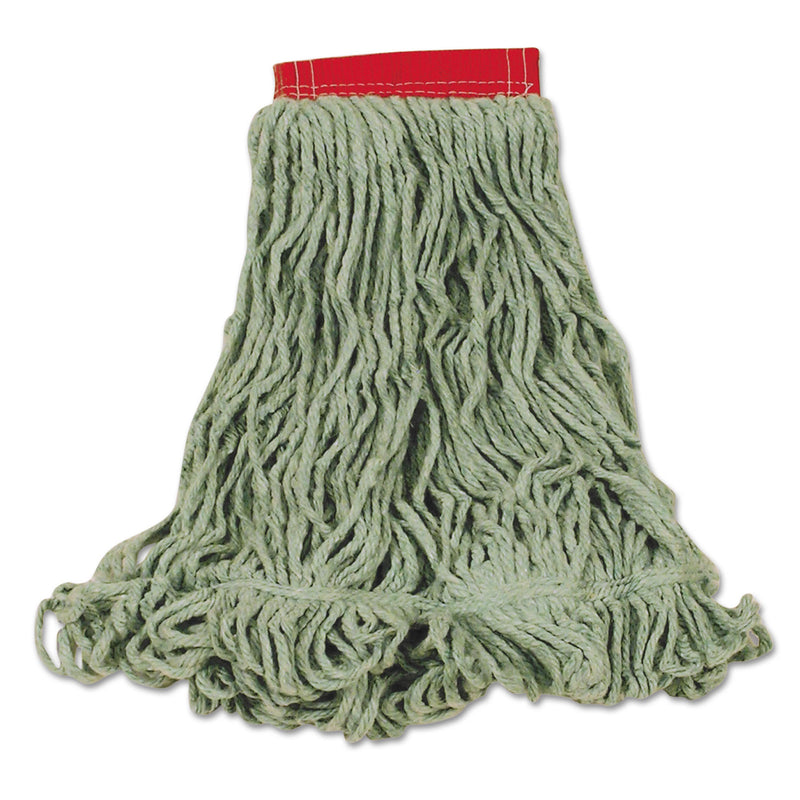 Rubbermaid Super Stitch Blend Mop Heads, Cotton/Synthetic, Green, Large - RCPD253GRE