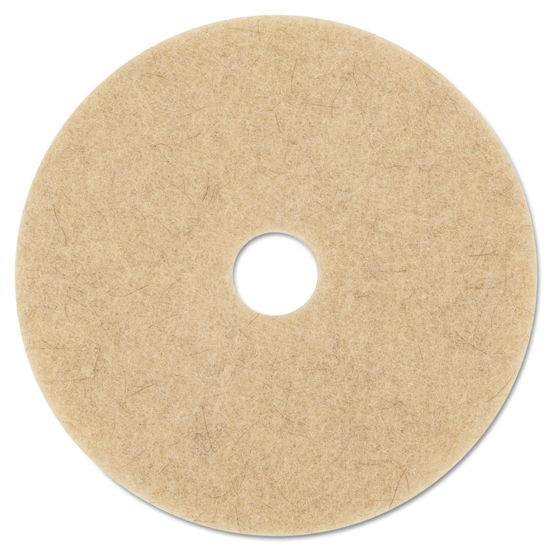 3M Ultra High-Speed Natural Blend Floor Burnishing Pads 3500, 27" Dia., Tan, 5/Ct - MMM20317