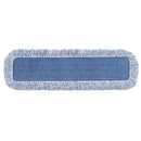 Rubbermaid High Absorbency Mop Pad, Nylon/Polyester Microfiber, 18" Long, Blue - RCPQ41600CT