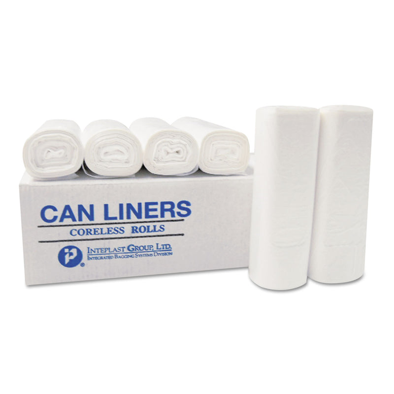 Inteplast High-Density Interleaved Commercial Can Liners, 33 Gal, 11 Microns, 33" X 40", Black, 500/Carton - IBSS334011K
