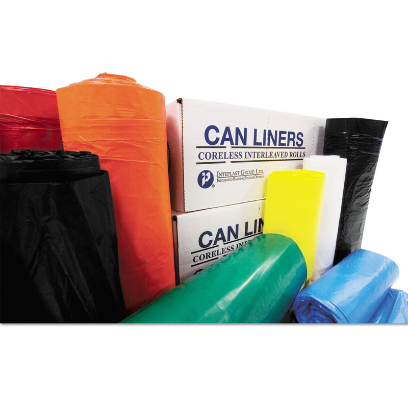 Inteplast High-Density Commercial Can Liners Value Pack, 56 Gal, 11 Microns, 43" X 46", Clear, 200/Carton - IBSVALH4348N12
