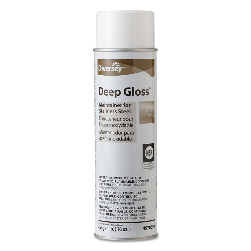 Diversey Deep Gloss Stainless Steel Maintainer, 16Oz Aerosol, 12/Carton - DVO94970590