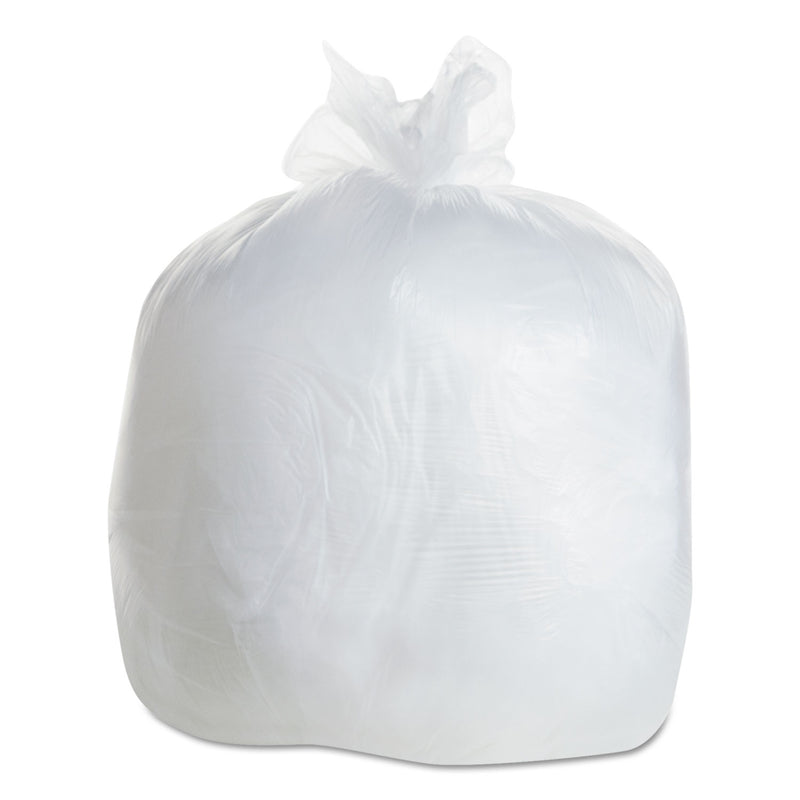 FlexSol High Density Coreless Can Liners, 15 Gal, 8 Microns, 24" X 33", Clear, 1,000/Carton - ESXBR2433M