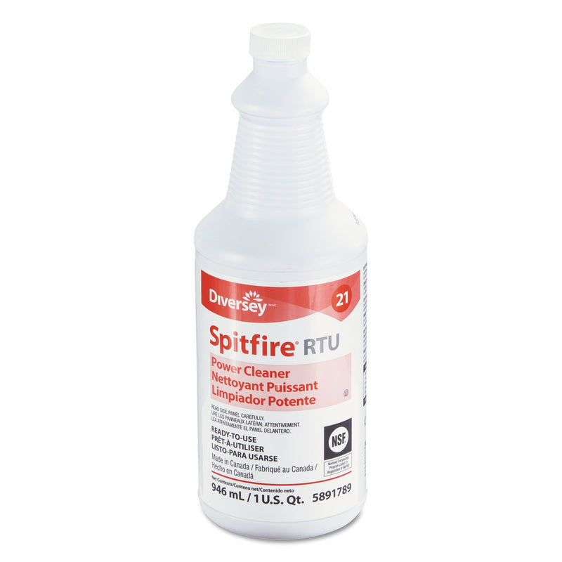 Diversey Spitfire Power Cleaner, Liquid, 32 Oz Spray Bottle, Fresh Pine Scent, 12/Carton - DVO95891789