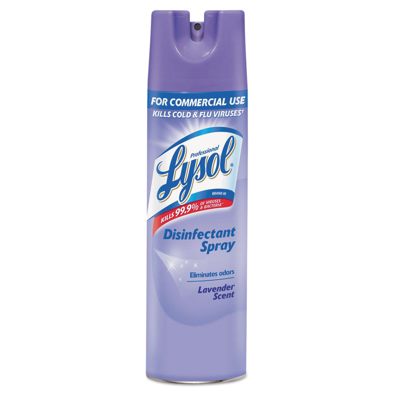 Lysol Disinfectant Spray, Lavender, 19 Oz Aerosol, 12/Carton - RAC89097CT