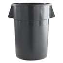 Boardwalk Round Waste Receptacle, Plastic, 44 Gal, Gray - BWK44GLWRGRA