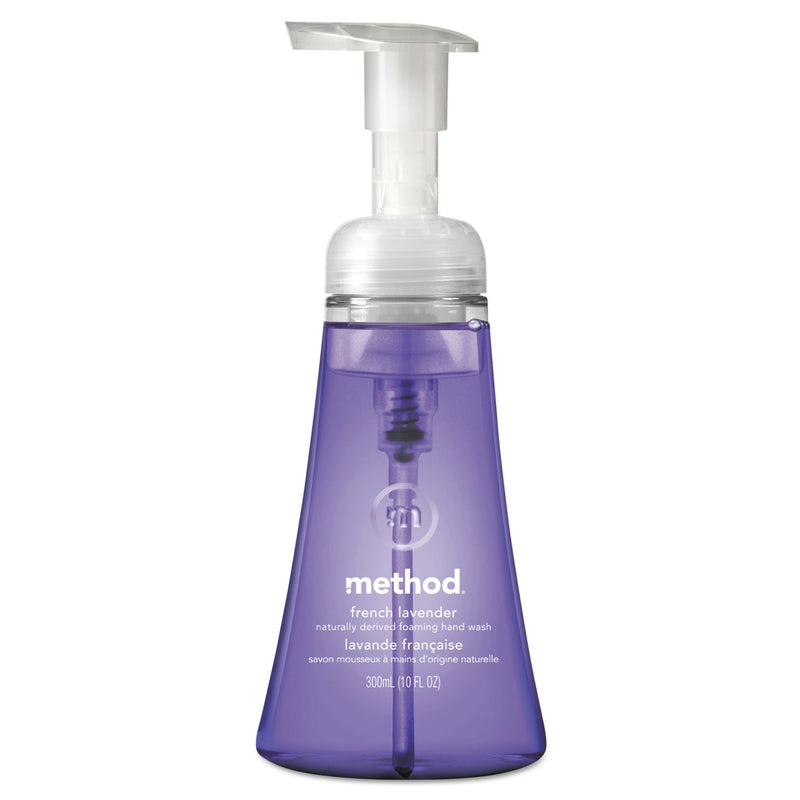 Method Foaming Hand Wash, French Lavender, 10 Oz Pump Bottle, 6/Carton - MTH00363CT