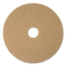 Boardwalk Tan Burnishing Floor Pads, 21" Diameter, 5/Carton - BWK4021ULT