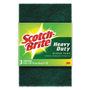 Scotch-Brite Heavy-Duty Scour Pad, 3.8W X 6"L, Green, 3/Pack, 10 Packs/Carton - MMM22310CT