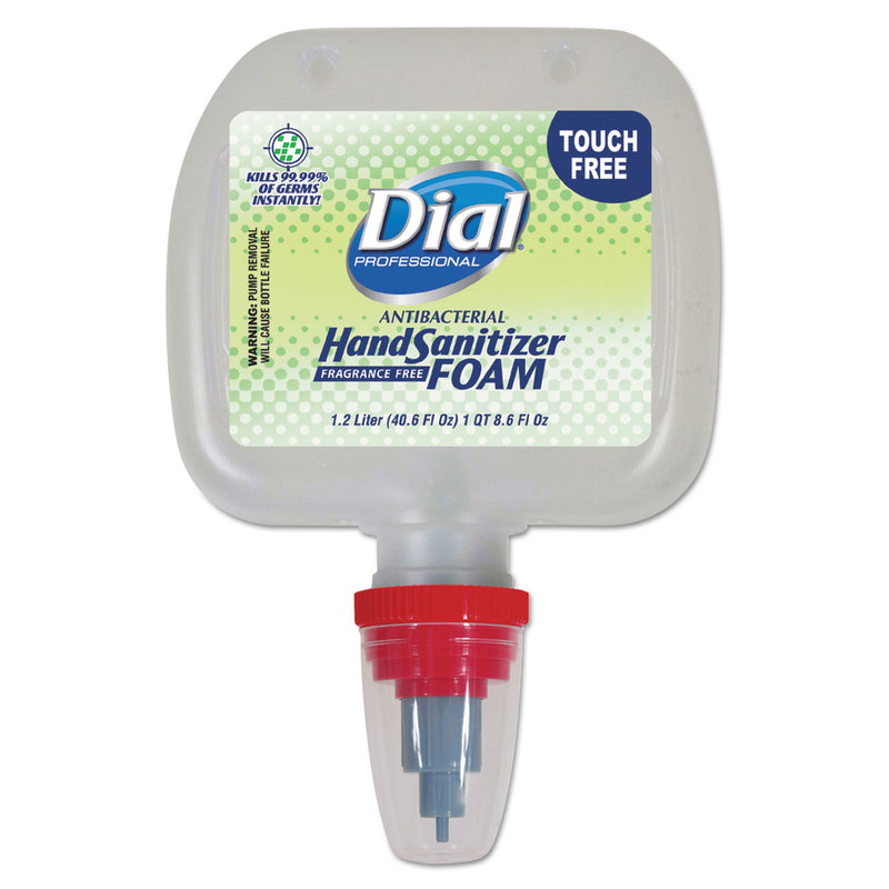 Dial Duo Touch-Free Foaming Hand Sanitizer Refill, 1.2 L, Fragrance-Free, 3/Carton - DIA99153