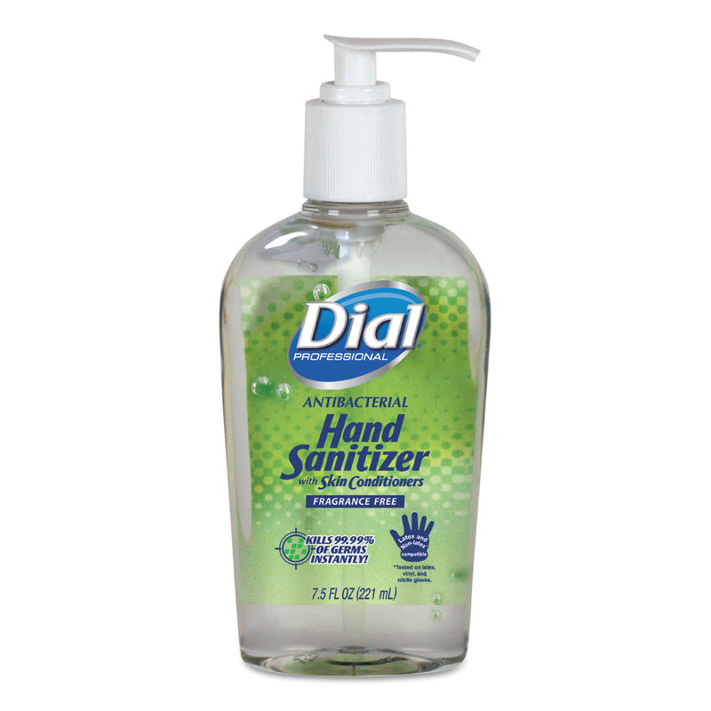 Dial Antibacterial Gel Hand Sanitizer With Moisturizers, 7.5Oz Pump Bottle, 12/Carton - DIA01585