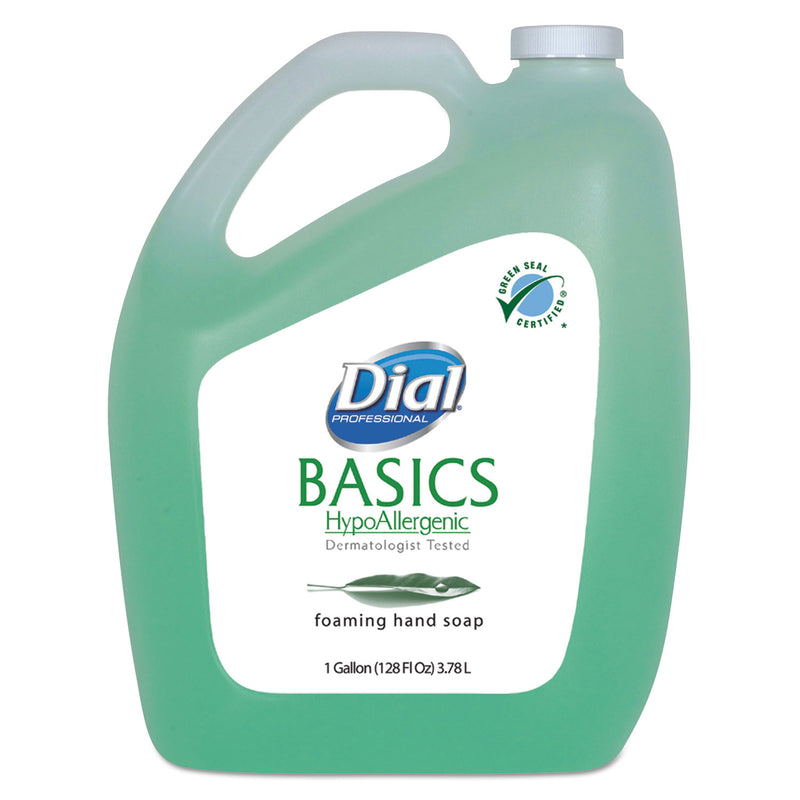 Dial Basics Foaming Hand Soap, Original, Honeysuckle, 1 Gal Bottle, 4/Carton - DIA98612CT