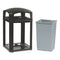 Rubbermaid Landmark Series Classic Dome Top Container, Plastic, 35 Gal, Sable - RCP3970SAB