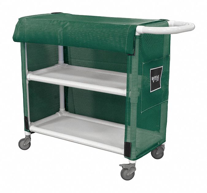 Royal Basket 2-Compartment Bulk Linen Cart, 300 lb. Capacity, 32" L X 19-3/4" W X 42" H - G32-EEX-L2A-3ULN