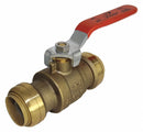 Sharkbite Ball Valve, Lead-Free Naval Brass, Arsenical, Inline, 2-Piece, Pipe Size 1 in, Tube Size 1 in - 22223-0000LF