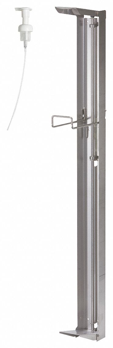 Best Sanitizers EZ Step Hygiene Series, 1,250 mL, Foot Operated, Liquid, Wall, Stainless Steel - MD10110