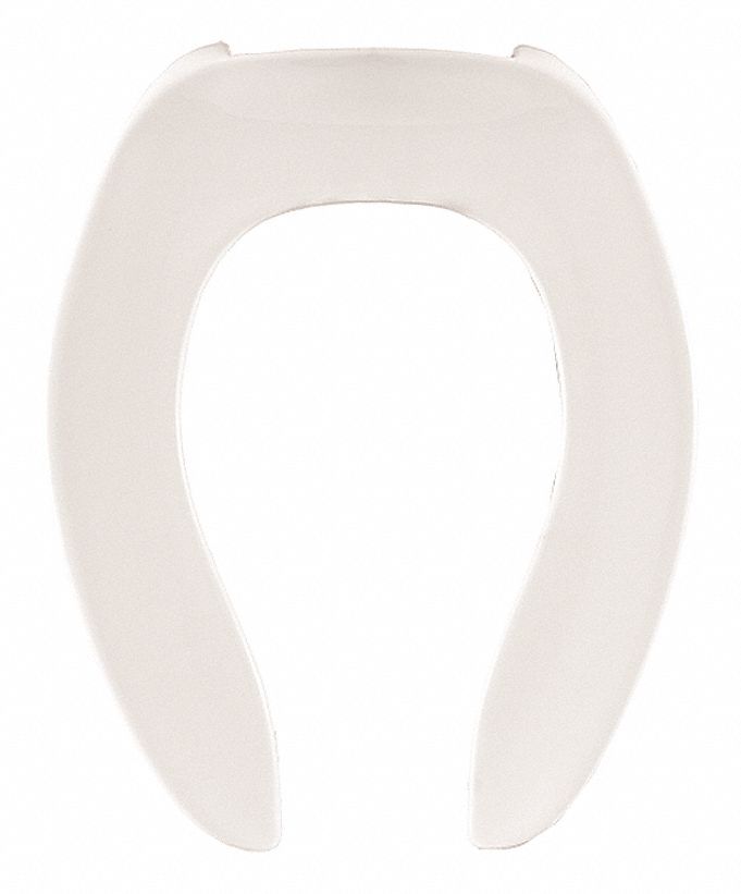 Centoco Elongated, Standard Toilet Seat Type, Open Front Type, Includes Cover No, White - GRP500SS-001