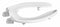 Centoco Elongated, Lift Toilet Seat Type, Open Front Type, Includes Cover No, White, Slow Close Hinge - GRPHL500-001