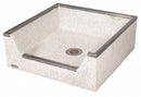 Terrazzo-Ware 32 x 32 x 12 in Palomino Tan Mop Sink, 4 in Bowl Depth, Precast Terrazzo Composed of Marble Chips Ca - TDF-32-SSC