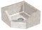Terrazzo-Ware 24 x 24 x 12 in Palomino Tan Mop Sink with Stainless Steel Capped Corner Drop, 4 in Bowl Depth, Prec - TNC-24