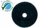 3M 12 in Non-Woven Nylon/Polyester Fiber Round Scrubbing Pad, 175 to 600 rpm, Blue, 5 PK - 5300-12