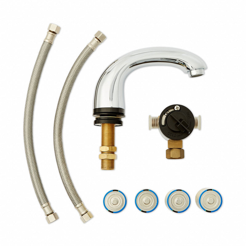 Rubbermaid Chrome, Low Arc, Bathroom Sink Faucet, Motion Sensor Faucet Activation, 0.5 gpm - 1782742