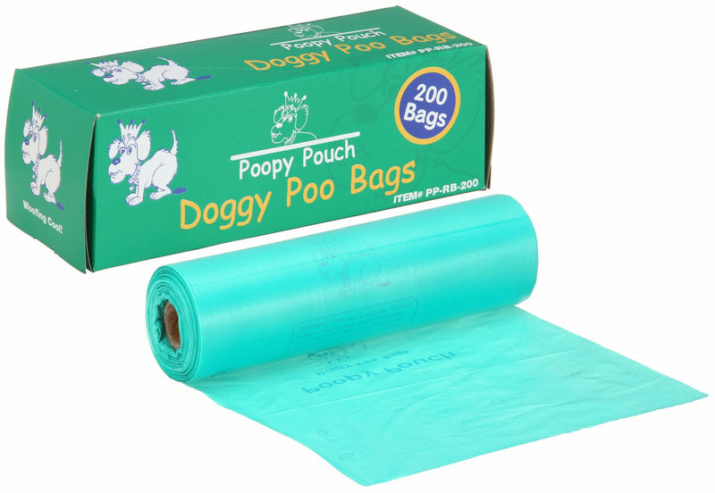 Poopy Pouch Pet Waste Bag, 3/4 gal, Width 8 in, Height 13 in, PK 10 - PP-RB-200
